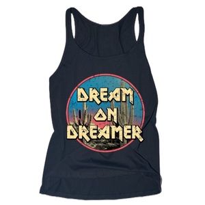 Dream On Dreamer Graphic Print Scoop Neck Tank